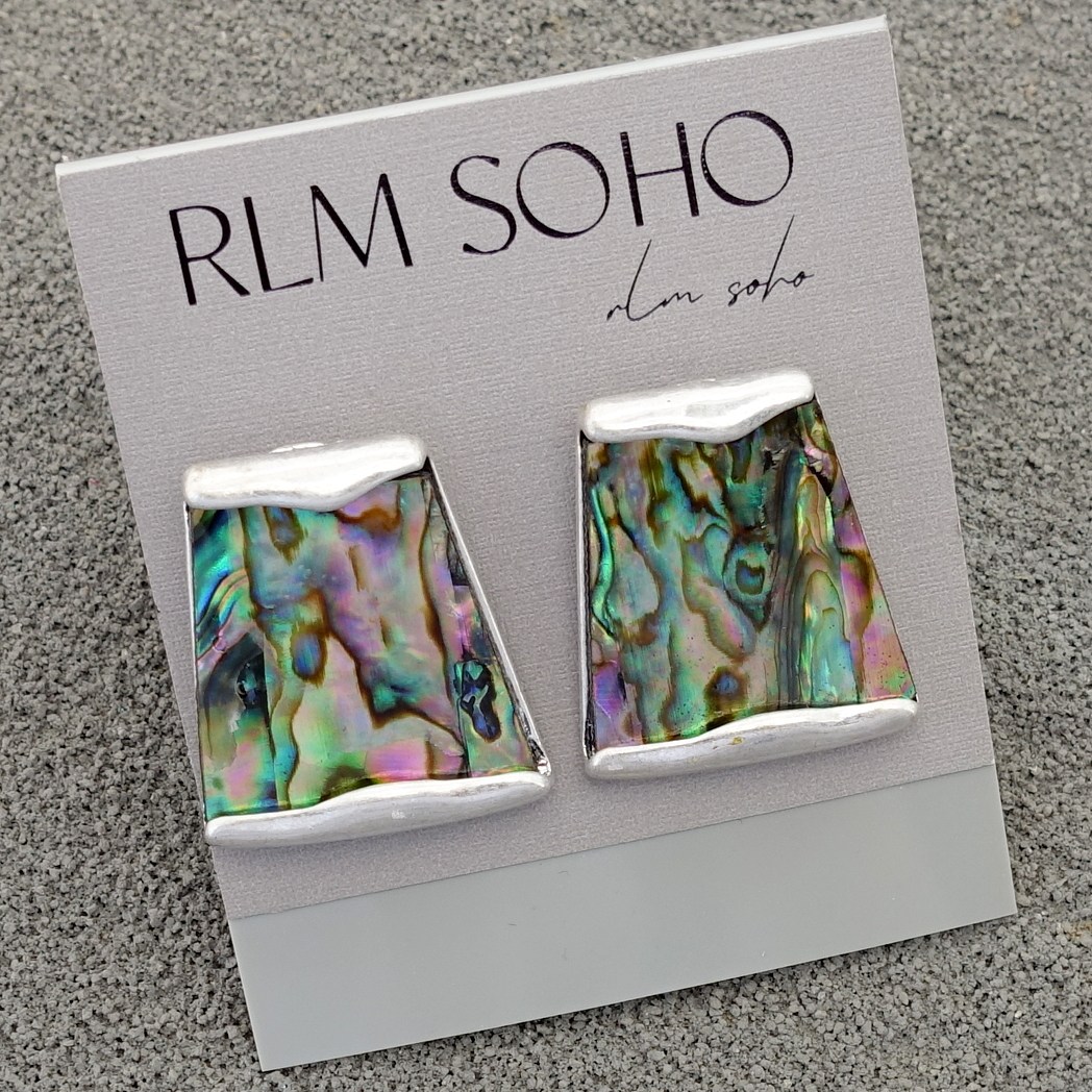 拉睦RLM SOHO亚光金银双色鲍贝设计师腔调文艺范耳夹(无耳洞佩戴)