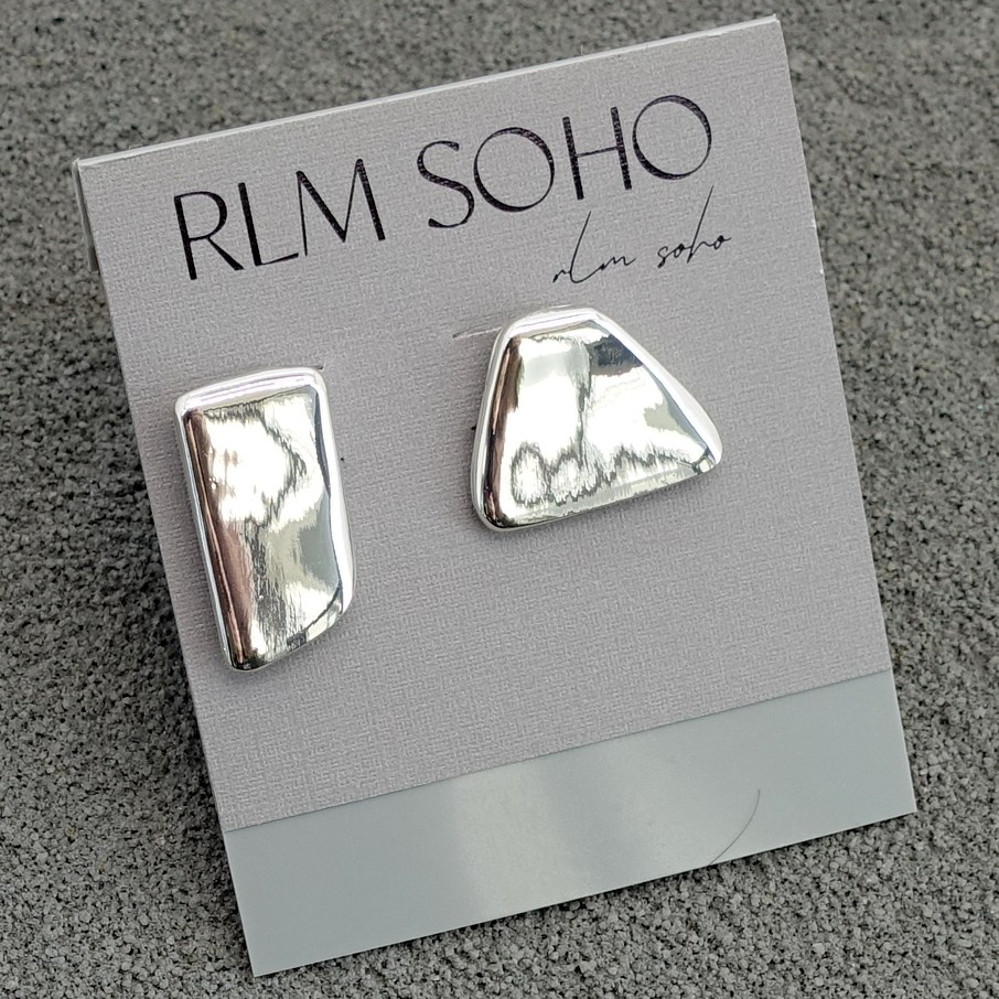拉睦RLM SOHO设计师腔调文艺术气质不对称AB款潮人个性耳钉针饰品