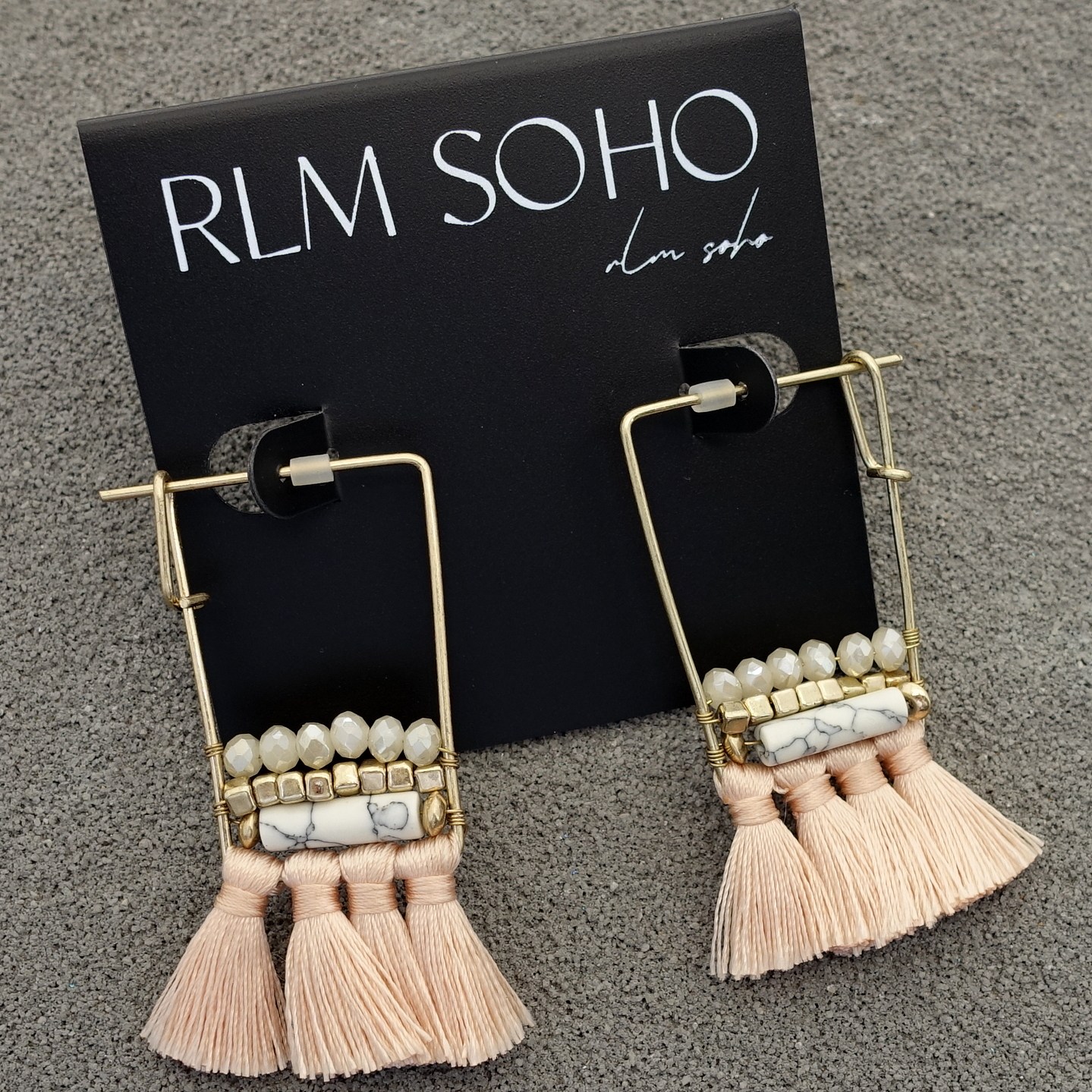 拉睦RLM SOHO西洋欧美风手工线绳流苏森女文艺范别致个性耳环饰品