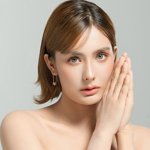 西洋欧美风桃心爱心森女文艺范小别致法式 港风冷淡风耳环圈饰品