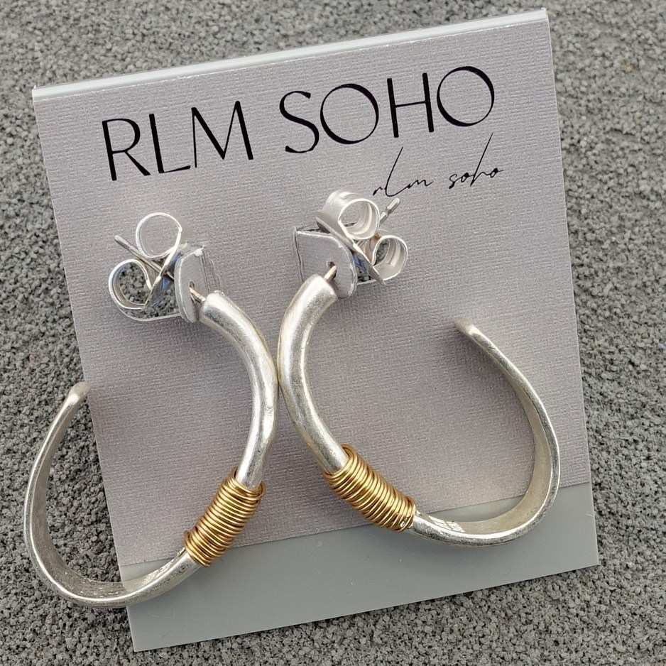 拉睦RLM SOHO手工绕丝设计师腔调森女文艺术气质别致个性耳钉针环