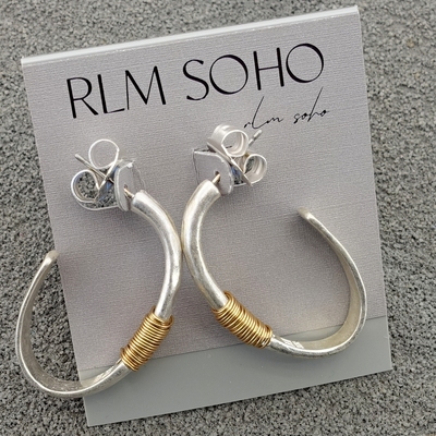 拉睦RLM SOHO手工绕丝设计师腔调森女文艺术气质别致个性耳钉针环
