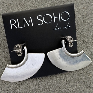 拉睦RLM SOHO亚光金银设计师森女文艺嘻哈朋克摇滚范硬朗风耳环饰