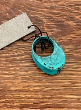 设计师腔调森女文艺术气质嘻哈朋克摇滚范斑驳青铜绿潮人戒指环