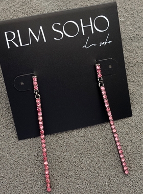 拉睦RLM SOHO三色钻几何长棒度假摄影宴会派对婚纱礼服裙耳钉环坠