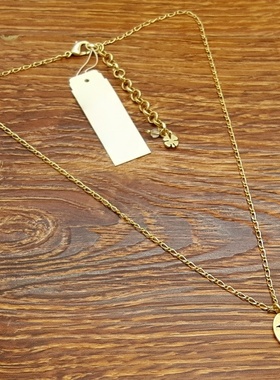 亚光磨花镀金字母N小清新森女文艺范简洁百搭创意复古风小项链