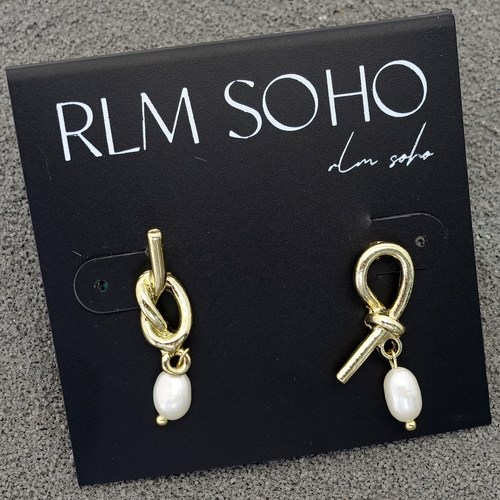 拉睦RLM SOHO西洋洛可可淡水珍珠简洁百搭不对称赫本气质耳钉饰品