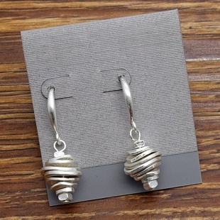 西洋欧美风几何扭片设计师腔调森女文艺术气质潮人休闲风耳环坠饰