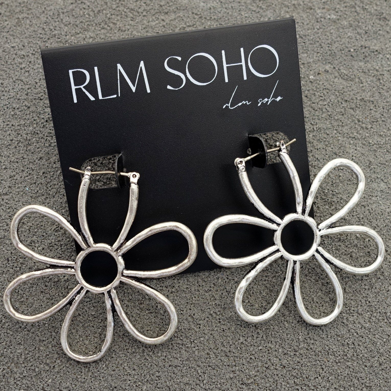 拉睦RLM SOHO做旧金银双色花朵欧美风森女文艺范复古VINTAGE耳环