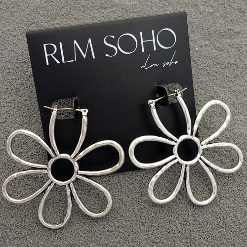 拉睦RLM SOHO做旧金银双色花朵欧美风森女文艺范复古VINTAGE耳环