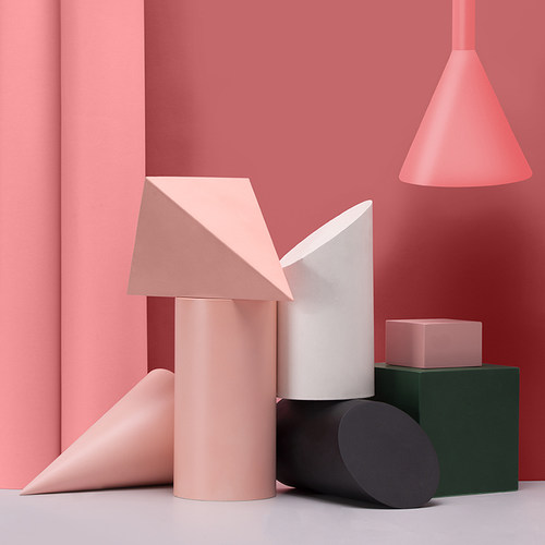 白色方块石膏素描橱窗摄影道具