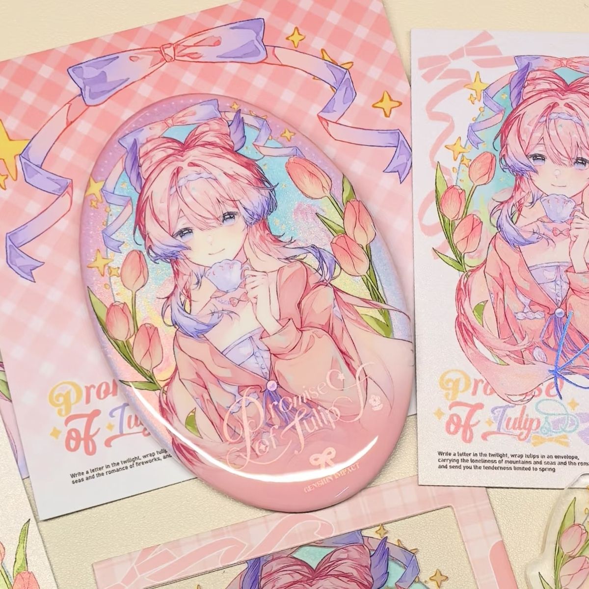 新款周边自制珊瑚宫心海同人谷钥匙扣吧唧徽章三寸拍立得小卡