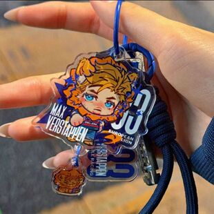 新款F1勒克莱尔乔治拉塞尔创意亚克力钥匙扣高颜值被包挂件送朋友