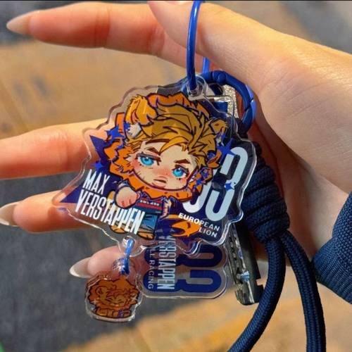 新款F1勒克莱尔乔治拉塞尔创意亚克力钥匙扣高颜值被包挂件送朋友