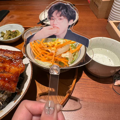 逆爱新款周边梓渝创意自制陪我吃饭亚克力拍照举牌打卡棒送朋友