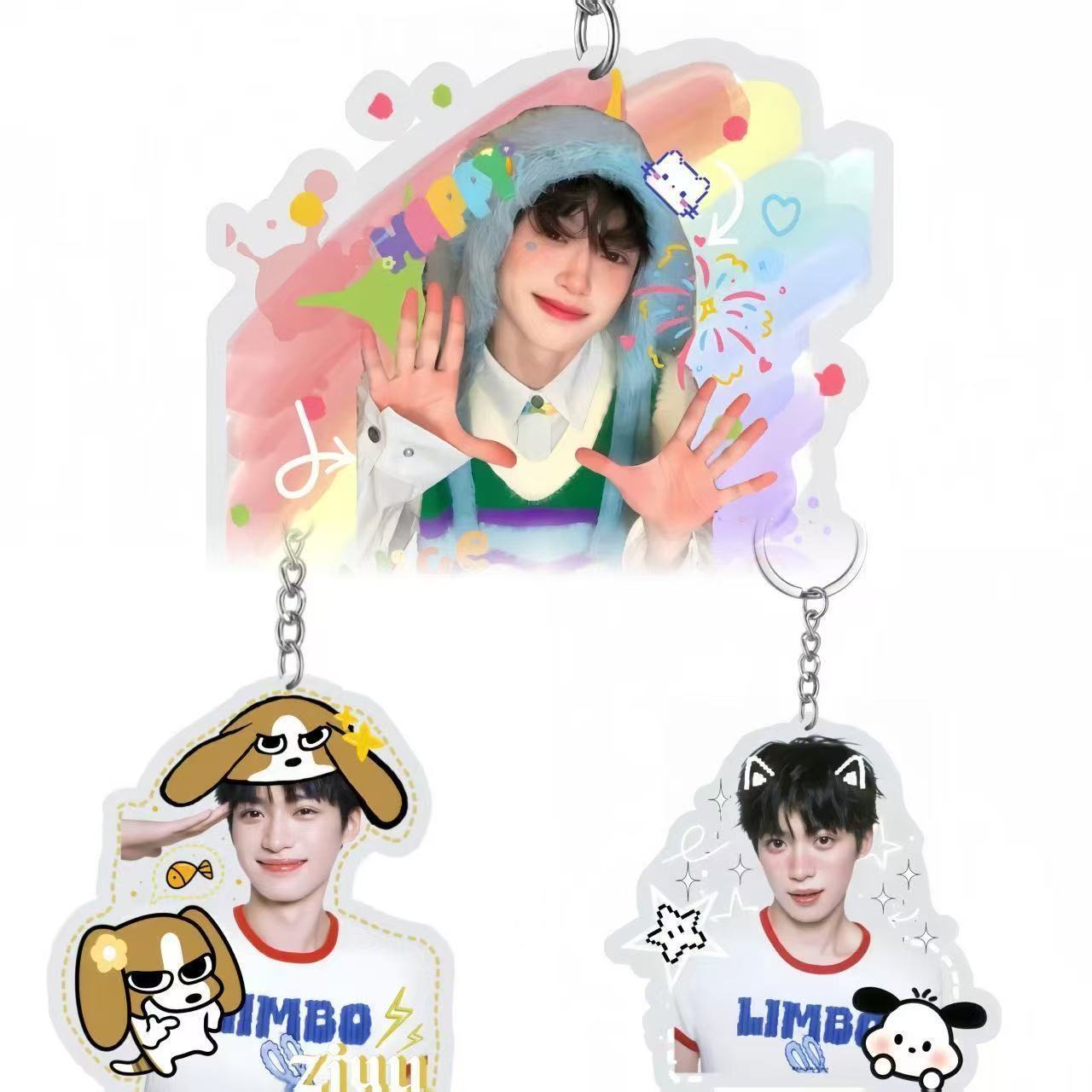 逆爱梓渝创意亚克力钥匙扣高颜值个性学生书包挂件装饰应援物料