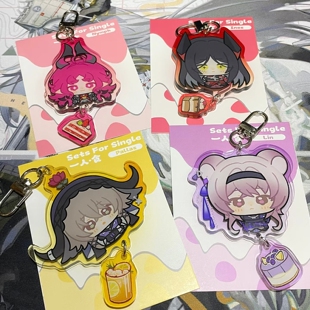 新款明日方舟妮芙帕拉斯伊内斯林雨霞ins风Q版同人谷亚克力钥匙扣