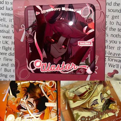 地狱客栈周边阿拉斯托路西法亚当反光吧唧徽章自制送二次元马口铁