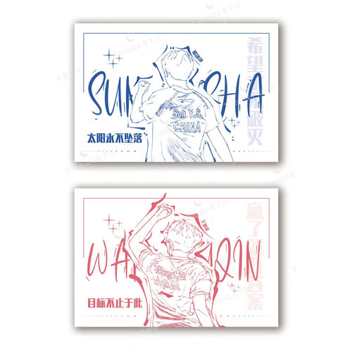 新款莎头5114周边自制王楚钦孙颖莎背影系列ins风拍照收藏明信片