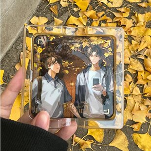 新品某某周边同人谷自制高颜值木苏里方形吧唧徽章马口铁