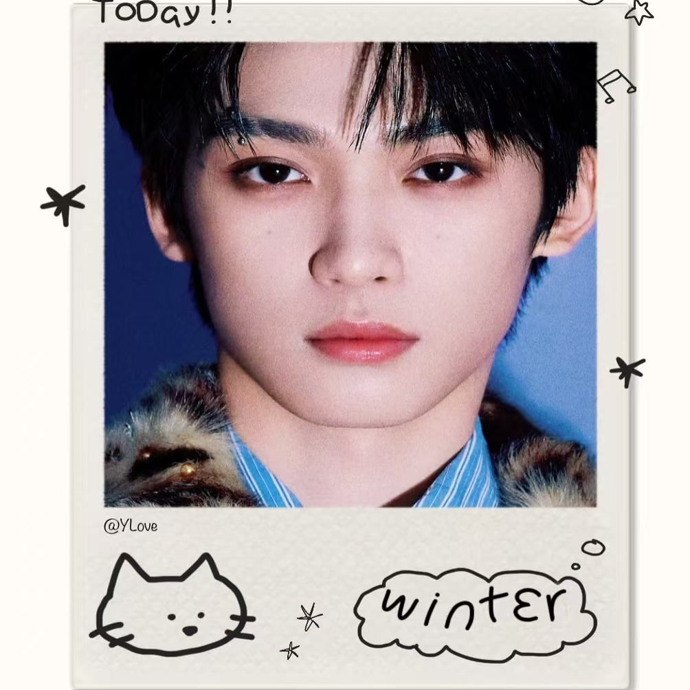 新款梓渝周边自印可爱豹猫三寸小卡自印ins风高颜值精美送友小卡