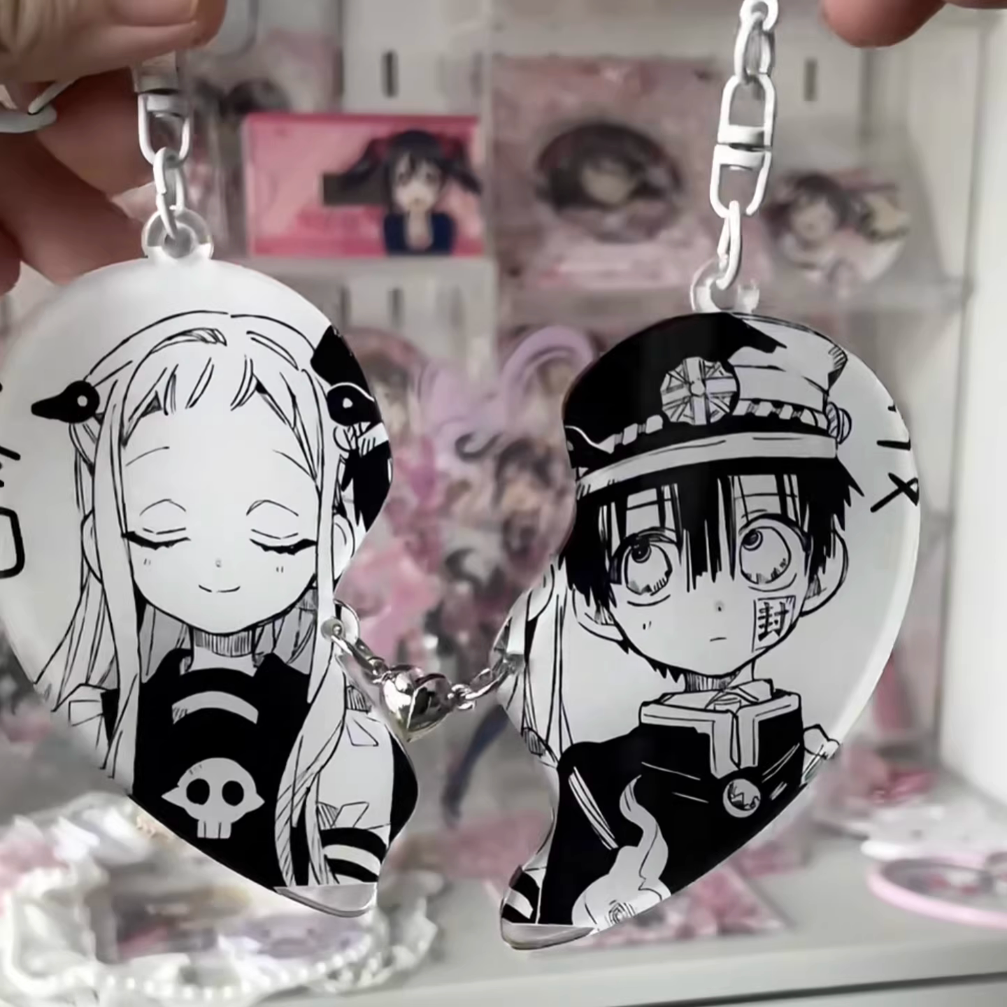 新款地缚少年花子君周边八寻宁宁花君子爱心亚克力背包挂件钥匙扣