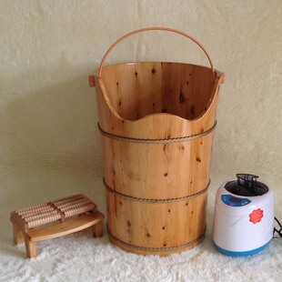 富临蒸汽桶汗蒸桶泡脚木桶洗脚桶熏蒸桶配毛巾支架薰蒸桶保温桶