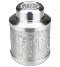 [高档97.9%纯锡茶叶罐 中号小口兰亭序纯锡茶叶罐 茶具锡罐]