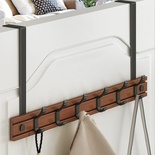 门后挂衣钩卧室挂门款单排衣帽收纳挂架门上置物架挂钩承重强