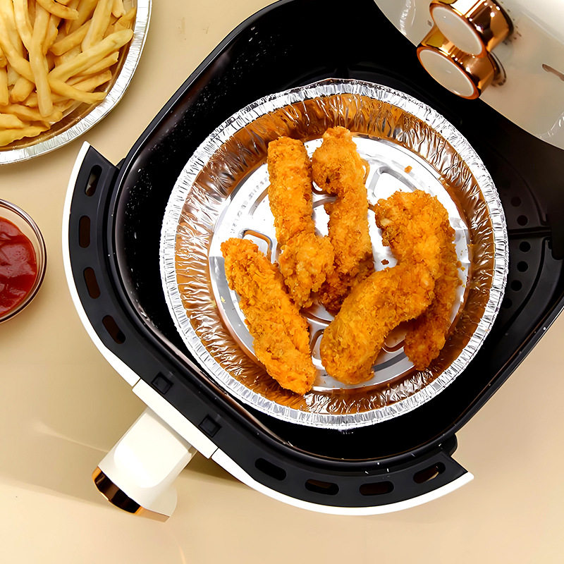 适用小米家空气炸锅纸圆形锡纸盘食品级家用不粘3.5l吸油纸托