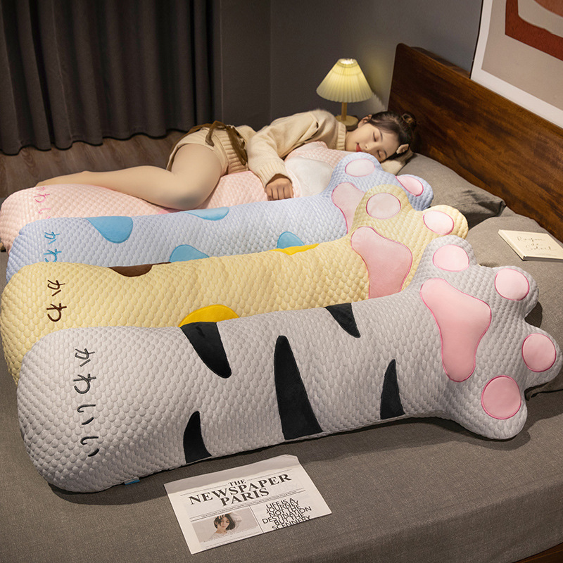猫爪抱枕长条枕女生睡觉床上侧睡夹腿枕头孕妇专用抱睡枕靠枕新款