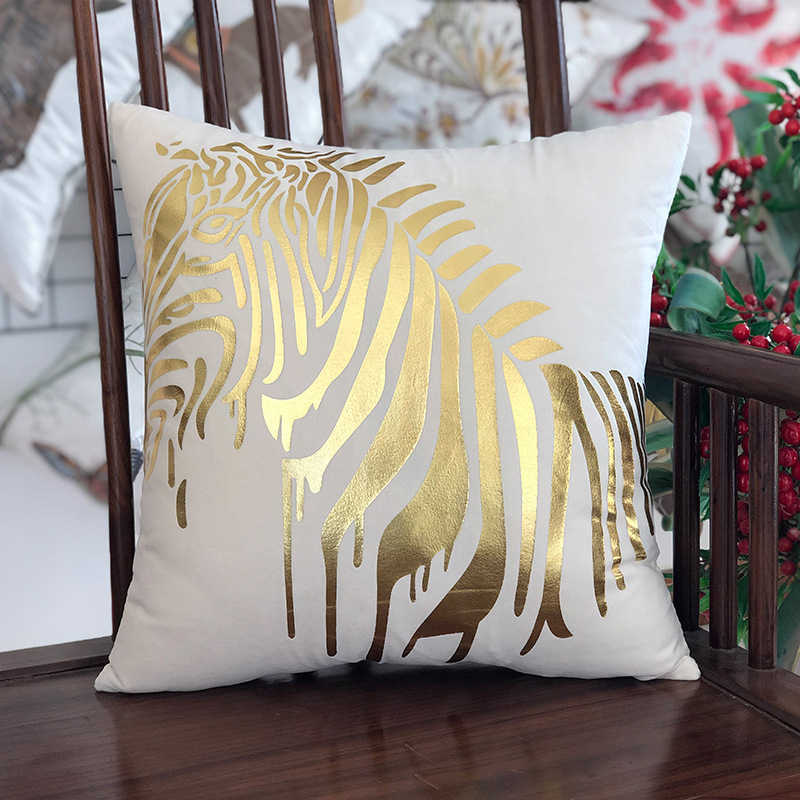 Zebra Pillow Netherlands Velvet Cushion Cover Pillowcase枕套