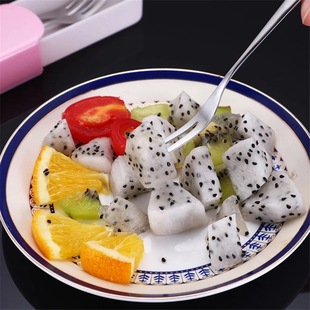 家用不锈钢水果叉套装 创意可爱水果签小号餐叉甜品叉糖果叉月饼叉