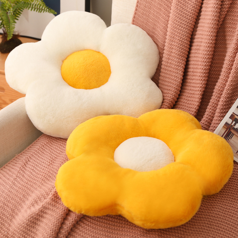 简约ins风太阳花可爱花瓣抱枕靠垫沙发花朵客厅飘窗装饰网红轻奢