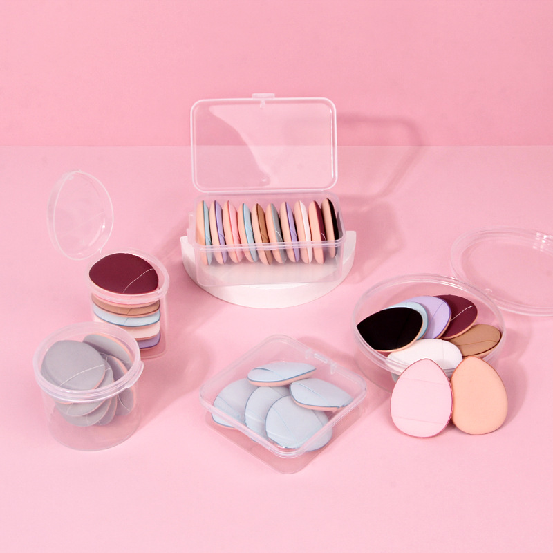 便携拇指小粉扑遮瑕腮红高光干湿两用气垫粉底液BB霜专用手指粉扑