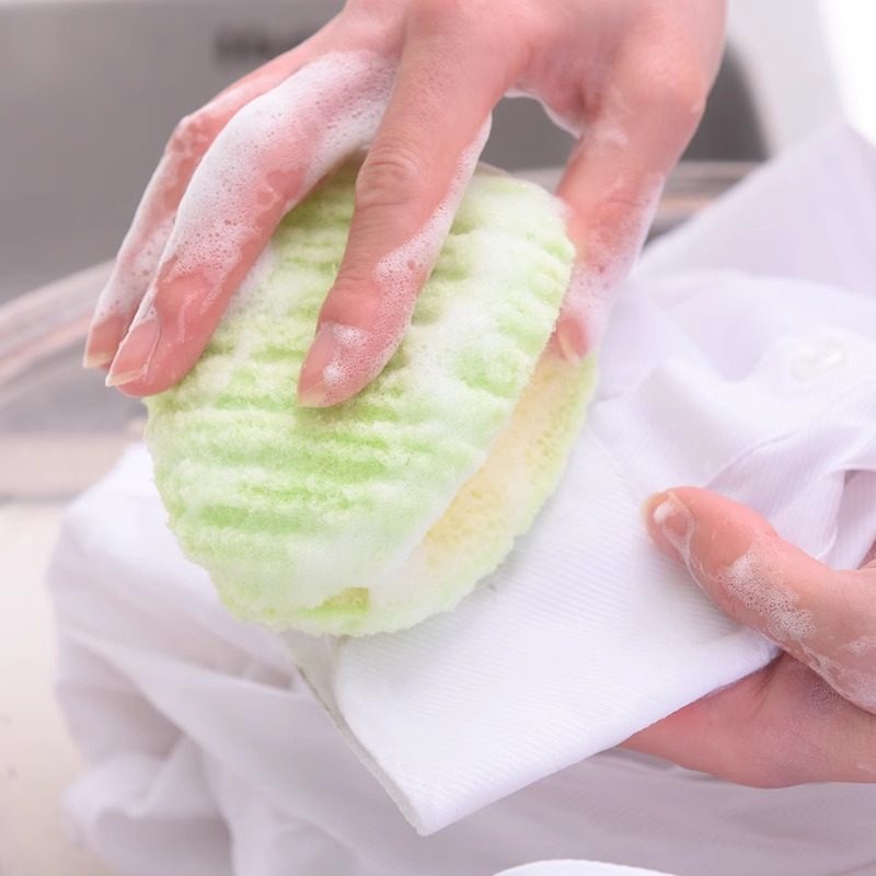 日本进口洗衣海绵刷浴室洗文胸衣服软毛刷子衣领清洁刷袖口清理刷