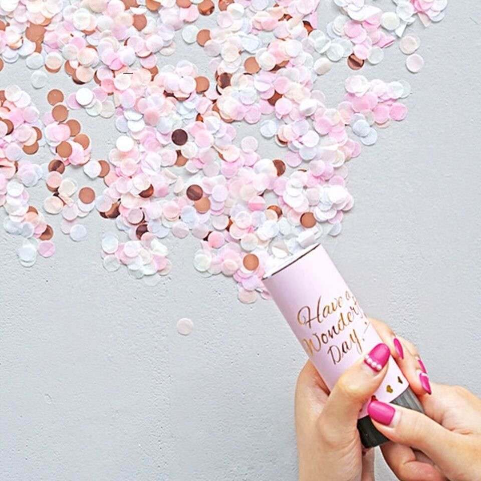 结婚小礼炮手持彩带自动充气礼花枪订婚礼拍照道具喷花筒婚庆用品