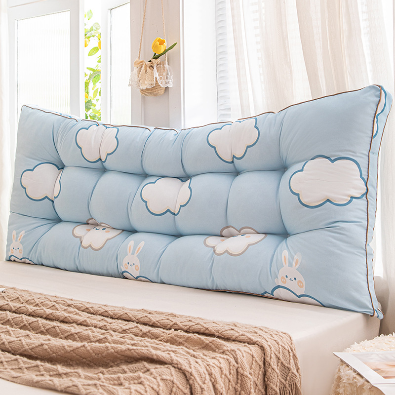 ins风床头靠垫床上靠枕网红大靠背宿舍防撞软包免洗绑带固定