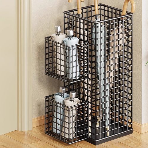 雨伞收纳架雨伞桶家用门口放伞伞筐商用挂伞沥水伞架大容量置物架