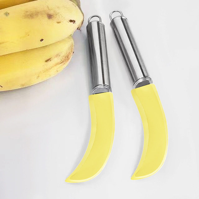 不锈钢水果弯刀菠萝刀香蕉刀小弯刀削皮器瓜果刨2元店货源批发