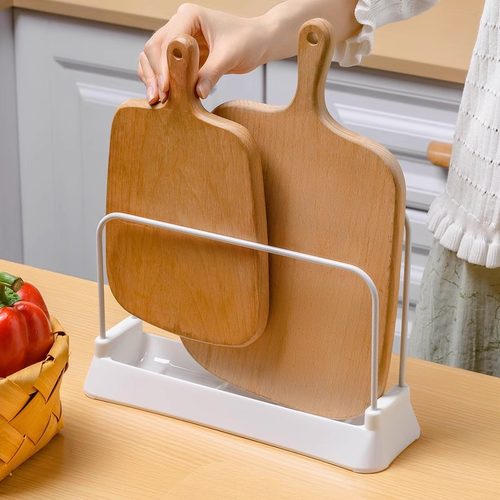 日本砧板架厨房菜板置物架家用台面案板沥水收纳面板立式放置架子