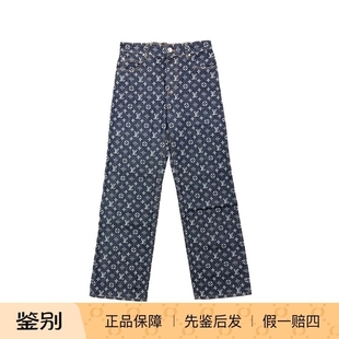 【现货】Louis Vuitton LV Timberland联名黑色提花满印牛仔裤