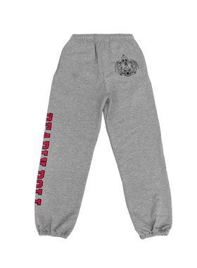 【现货】Deadly Doll 红字母LOGO运动长裤 灰色卫裤 男女同款