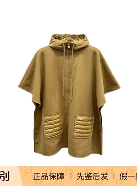 【现货】Moncler  Mantella秋冬季羊毛连帽斗篷大衣 毛呢外套