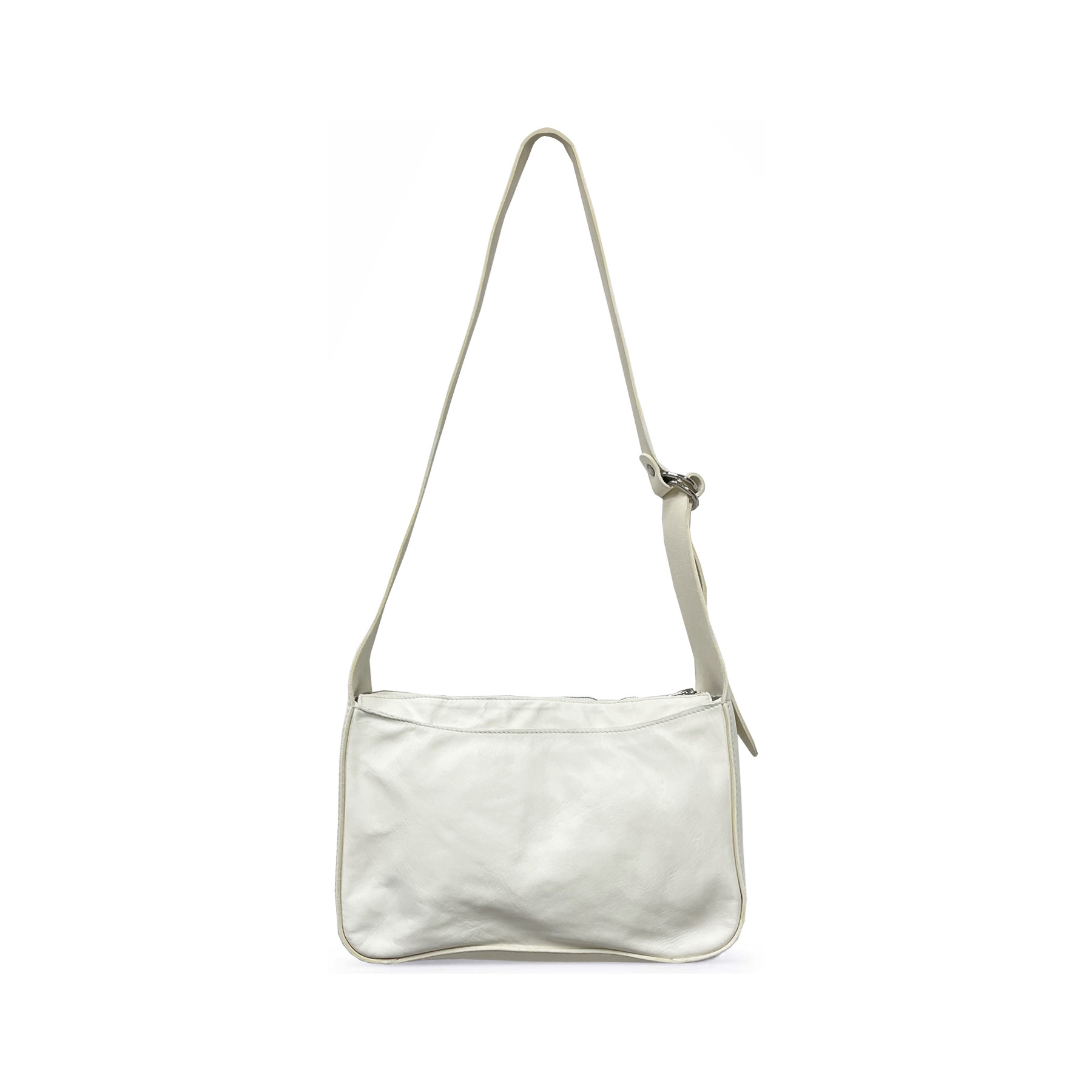 【现货】Guidi RD06 白色马臀皮HOBO流浪包 中号鸡块斜挎包 男女