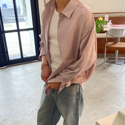 春季100%莱赛尔垂顺感宽松衬衫