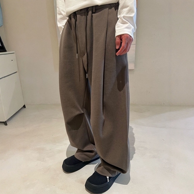 立体裁剪廓形冬季加绒长裤潮流