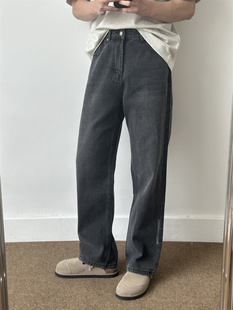 简约痞帅长裤 2025春夏新款 小众宽松百搭直筒裤 男士 阔腿休闲牛仔裤