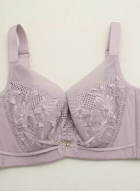 奥维丝丽薄款软钢圈大胸女士调整聚拢文胸内衣断码特价D杯2271