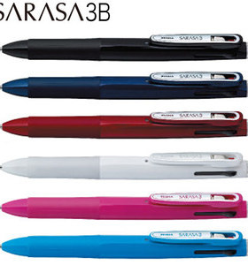 ZEBRA斑马J3J2签字水笔SARASA3红色蓝色黑色三色中性笔多色多功能